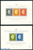 Belgium 1976 Royal Silver Jubilee 2 S/s, Mint NH, History - Kings & Queens (Royalty) - Ungebraucht