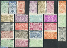 Belgium 1941 Railway Stamps 24v, Unused (hinged), Transport - Railways - Nuevos