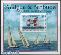 Barbuda 1988 Sailing Week S/s, Mint NH, Sport - Transport - Sailing - Ships And Boats - Zeilen