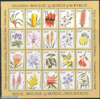 Uganda 1991 Botanic Gardens 20v M/s, Mint NH, Nature - Flowers & Plants - Other & Unclassified