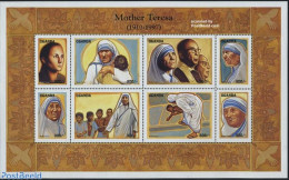 Uganda 1998 Mother Theresa 8v M/s, Mint NH, History - Religion - Nobel Prize Winners - Religion - Nobel Prize Laureates