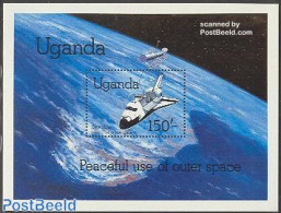 Uganda 1982 Space Shuttle S/s, Mint NH, Transport - Space Exploration - Other & Unclassified