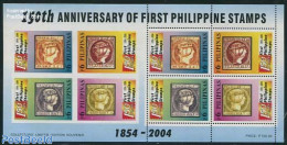 Philippines 2004 150 Years Stamps S/s, Mint NH, Stamps On Stamps - Briefmarken Auf Briefmarken