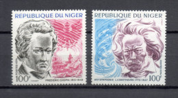 NIGER  N° 310 + 311   NEUFS SANS CHARNIERE  COTE 6.00€    COMPOSITEUR CHOPIN BEETHOVEN - Niger (1960-...)