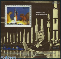 Paraguay 1988 Wernher Von Braun S/s, Mint NH, Transport - Space Exploration - Paraguay