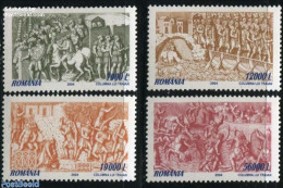 Romania 2004 Columna Trajana 4v, Mint NH, History - Nature - Transport - History - Horses - Ships And Boats - Art - Sc.. - Unused Stamps