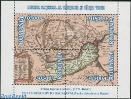 Romania 2003 Map & Book Museum 4v M/s, Mint NH, Various - Maps - Art - Museums - Ungebraucht