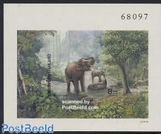 Thailand 1991 Elephants S/s Imperforated, Mint NH, Nature - Elephants - Tailandia
