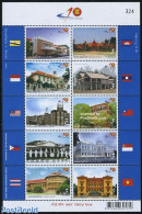 Thailand 2007 ASEAN Joint Stamp Issue 10v M/s, Mint NH, Various - Joint Issues - Art - Architecture - Gemeinschaftsausgaben