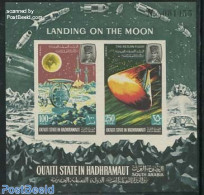 Aden 1967 Lunar Project S/s Imperforated, Mint NH, Transport - Space Exploration - Autres & Non Classés