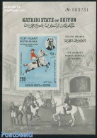 Aden 1967 Seiyun, Spanische Reitschule S/s Imperforated, Mint NH, Nature - Horses - Andere & Zonder Classificatie