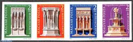 Hungary 1975 Eur. Monument Year 4v [:::] Imperforated, Mint NH, History - Europa Hang-on Issues - Art - Architecture - Ongebruikt