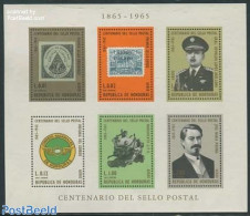 Honduras 1966 Stamp Centenary S/s, Mint NH, 100 Years Stamps - Stamps On Stamps - U.P.U. - Sellos Sobre Sellos