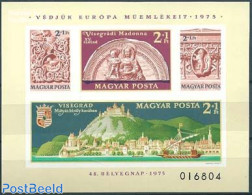 Hungary 1975 European Architecture S/s Imperforated, Mint NH, History - Transport - Coat Of Arms - Europa Hang-on Issu.. - Ongebruikt
