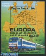 Hungary 1979 IVA Exposition S/s Imperforated, Mint NH, Transport - Various - Railways - Maps - Ungebraucht