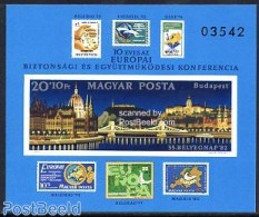 Hungary 1982 KSZE Conference S/s Imperforated, Mint NH, History - Europa Hang-on Issues - Stamps On Stamps - Art - Bri.. - Neufs