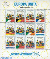 Italy 1993 Europe 12v M/s, Mint NH, History - Europa Hang-on Issues - Otros & Sin Clasificación