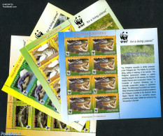 Philippines 2011 WWF, Crocodiles 4 M/s, Mint NH, Nature - Animals (others & Mixed) - Crocodiles - Reptiles - World Wil.. - Philippinen
