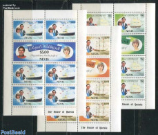 Nevis 1981 Charles & Diana Wedding 3 M/s, Mint NH, History - Transport - Charles & Diana - Kings & Queens (Royalty) - .. - Familles Royales