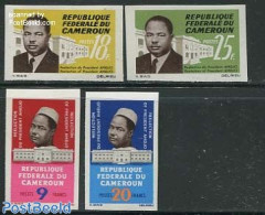 Cameroon 1965 President Ahidjo 4v Imperforated, Mint NH, History - Politicians - Cameroon (1960-...)