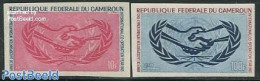 Cameroon 1965 Int. Co-operation 2v Imperforated, Mint NH, History - I.l.o. - Kameroen (1960-...)