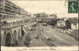 CPA Algier Algier Algerien, Boulevard De La République, Les Rampes - Other & Unclassified
