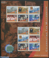 Ireland 2000 Millennium, World Events M/s, Mint NH, History - Transport - History - Railways - Ships And Boats - Nuevos