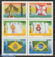 Brazil 1978 Lubrapex VII 6v [++], Mint NH, History - Flags - Philately - Ongebruikt