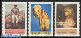 Brazil 1980 Art 3v, Mint NH, Art - Paintings - Unused Stamps