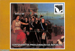 Brazil 1989 Republic Anniversary S/s, Mint NH, History - Flags - History - Ungebraucht