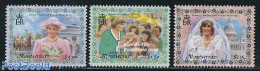 Montserrat 1998 Death Of Diana 3v, Mint NH, History - Charles & Diana - Kings & Queens (Royalty) - Case Reali