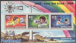 Netherlands Antilles 1988 Child Welfare S/s, Mint NH, Performance Art - Science - Various - Music - Radio And Televisi.. - Musik
