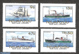 Niuafo'ou 1985 Postal Ships 4v (perforated), Mint NH, Transport - Post - Ships And Boats - Correo Postal