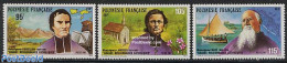 French Polynesia 1987 Missionaires 3v, Mint NH, Religion - Transport - Various - Churches, Temples, Mosques, Synagogue.. - Neufs