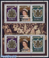 Penrhyn 1978 Silver Coronation M/s  (2x3v), Mint NH, History - Coat Of Arms - Kings & Queens (Royalty) - Case Reali