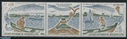 Saint Pierre And Miquelon 1989 Ile Aux Marins 2v+tab [:T:], Mint NH, Nature - Sport - Transport - Fishing - Kiting - S.. - Fische