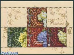 Romania 2005 Wine S/s, Mint NH, Nature - Fruit - Wine & Winery - Unused Stamps