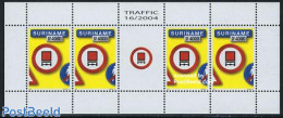Suriname, Republic 2004 Traffic Sign, Explosive M/s, Mint NH, Transport - Traffic Safety - Incidenti E Sicurezza Stradale