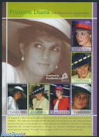 Tanzania 2007 Princess Diana 6v M/s, Mint NH, History - Charles & Diana - Kings & Queens (Royalty) - Case Reali