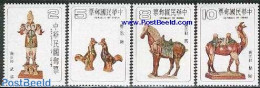 Taiwan 1980 Art Objects 4v, Mint NH, Nature - Camels - Horses - Poultry - Art - Art & Antique Objects - Other & Unclassified