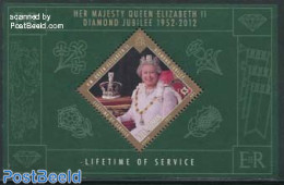 Isle Of Man 2012 Diamond Jubilee Elizabeth II S/s, Mint NH, History - Kings & Queens (Royalty) - Case Reali