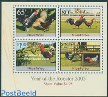 Niuafo'ou 2005 Year Of The Rooster S/s, Mint NH, Nature - Various - Birds - Poultry - New Year - New Year