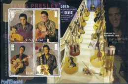 Niue 2007 Elvis Presley 4v M/s, Mint NH, Performance Art - Elvis Presley - Music - Popular Music - Elvis Presley