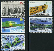 New Zealand 2007 Celebrating Science On Ice 5v, Mint NH, Science - The Arctic & Antarctica - Neufs