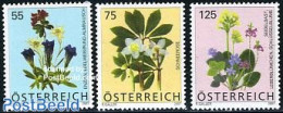 Austria 2007 Definitives, Flowers 3v, Mint NH, Nature - Flowers & Plants - Ongebruikt