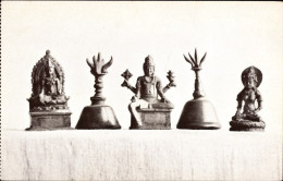 CPA Bronzestatuen Und Bronzene Priestermuscheln Aus Hinduistischer Zeit, Padmapani, Vishnu, C.Tara - Autres & Non Classés