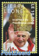 Sierra Leone 2005 Pope Benedict XVI 1v, Mint NH, Religion - Pope - Religion - Popes