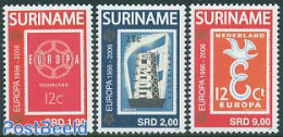Suriname, Republic 2006 50 Years Europa Stamps 3v, Mint NH, History - Europa Hang-on Issues - Stamps On Stamps - Europäischer Gedanke