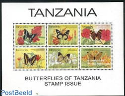 Tanzania 2006 Butterflies 6v M/s, Mint NH, Nature - Butterflies - Flowers & Plants - Tansania (1964-...)