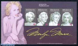 Saint Vincent & The Grenadines 2006 Bequia, Marilyn Monroe 4v M/s, Mint NH, Performance Art - Marilyn Monroe - Movie S.. - Actores